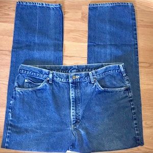 LL Bean 100% Cotton Medium Wash Straight Leg Jeans-Waist 42” x 31”
